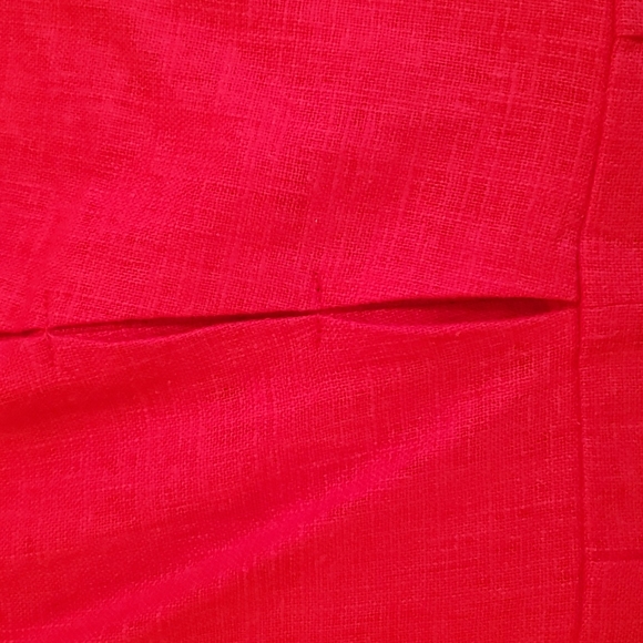 STYLE RED DRESS, NWOT, size 12, red, sleeveless, linen, side zipper. - Picture 7 of 12